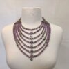 7 Strand Amethyst and Sterling Necklace