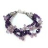 3 Strand Light & Dark Amethyst Bracelet - Image 2