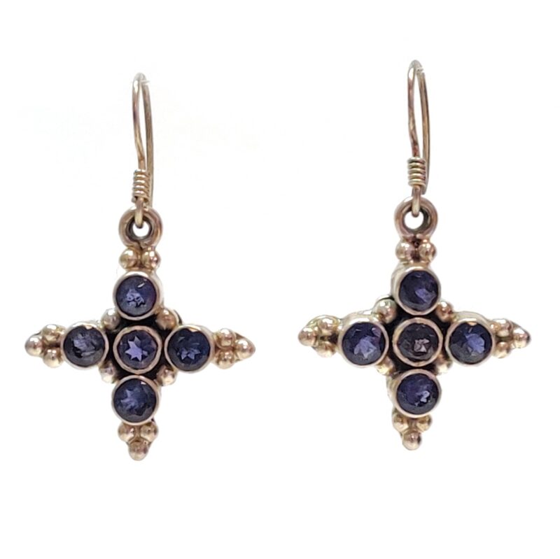 Iolite & Sterling Silver Earrings