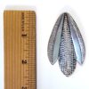 Antique inspired Sterling Silver Triple Leaf Earring 2" - Image 2