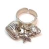 Adjustable Sterling Ring w/Charms (7-9)