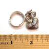 Adjustable Sterling Ring w/Charms (7-9) - Image 3