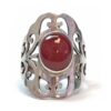 Sterling Cocktail Ring w/Carnelian - Size 7 - Image 2