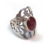 Sterling Cocktail Ring w/Carnelian - Size 7