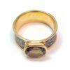 Vermeil & Black Rhuthenium Smokey Topaz Ring - Size 9 - Image 2