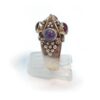 Amethyst & Garnet Sterling Cocktail Ring - Size 6 - Image 2