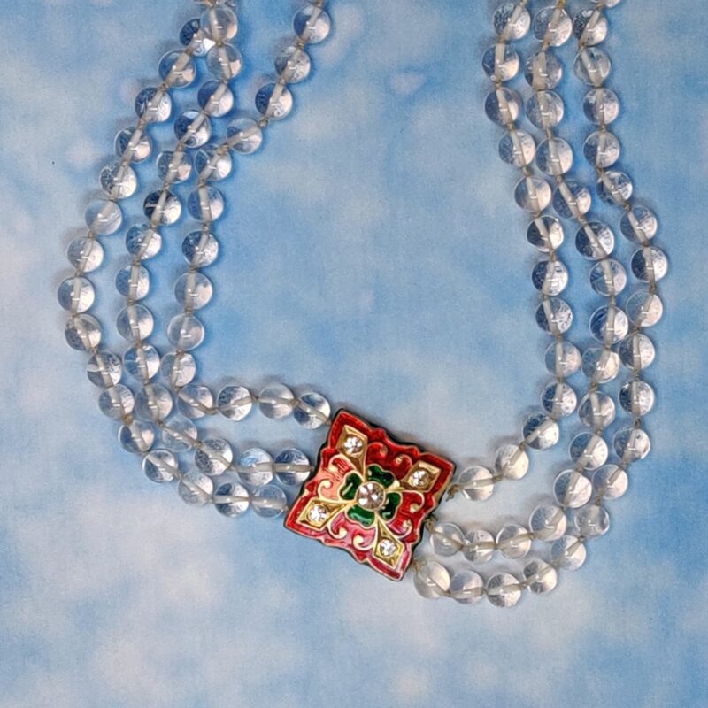 Crystal Beads w/Meenakari Pendant