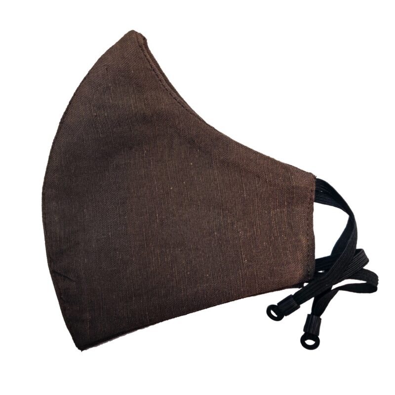 Cotton Face Mask Set of 2 - Dark Brown (Adjustable)