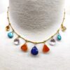 Multi Stone Vermeil Neck - Lapis, Carnelian, Turquoise, Amber, Crystal