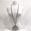 Antique Sterling Pendant w/Lapis Beads Necklace - Image 2