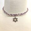 Amethyst Necklace w/Sterling Star of David Pendant