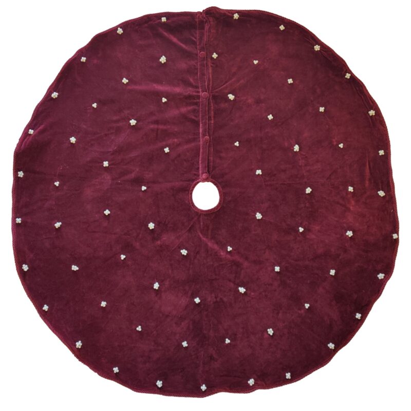 54" Cotton Velvet Tree Skirt - Image 3