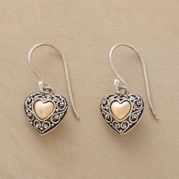 Sterling & Vermeil Heart Earrings