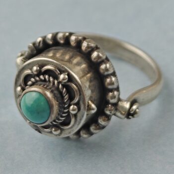 Secret Compartment Turquoise Ring (size 7)