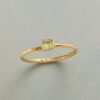 Peridot Ring with Hammered Band