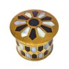 Brass Trinket Box with Mother of Pearl Inlay
