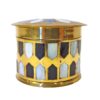 Brass Trinket Box with Mother of Pearl Inlay - Image 3