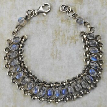 Moonstone & Sterling Silver Bracelet