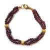 3 Strand Garnet Bracelet