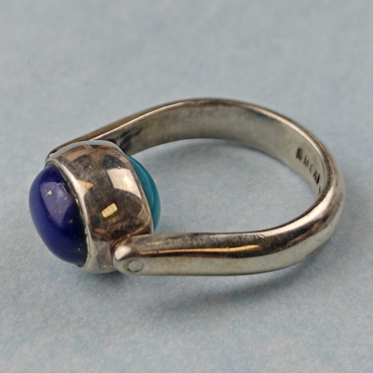 Lapis/Turq Flip Ring - 2 Rings in One (size 5) - Image 4