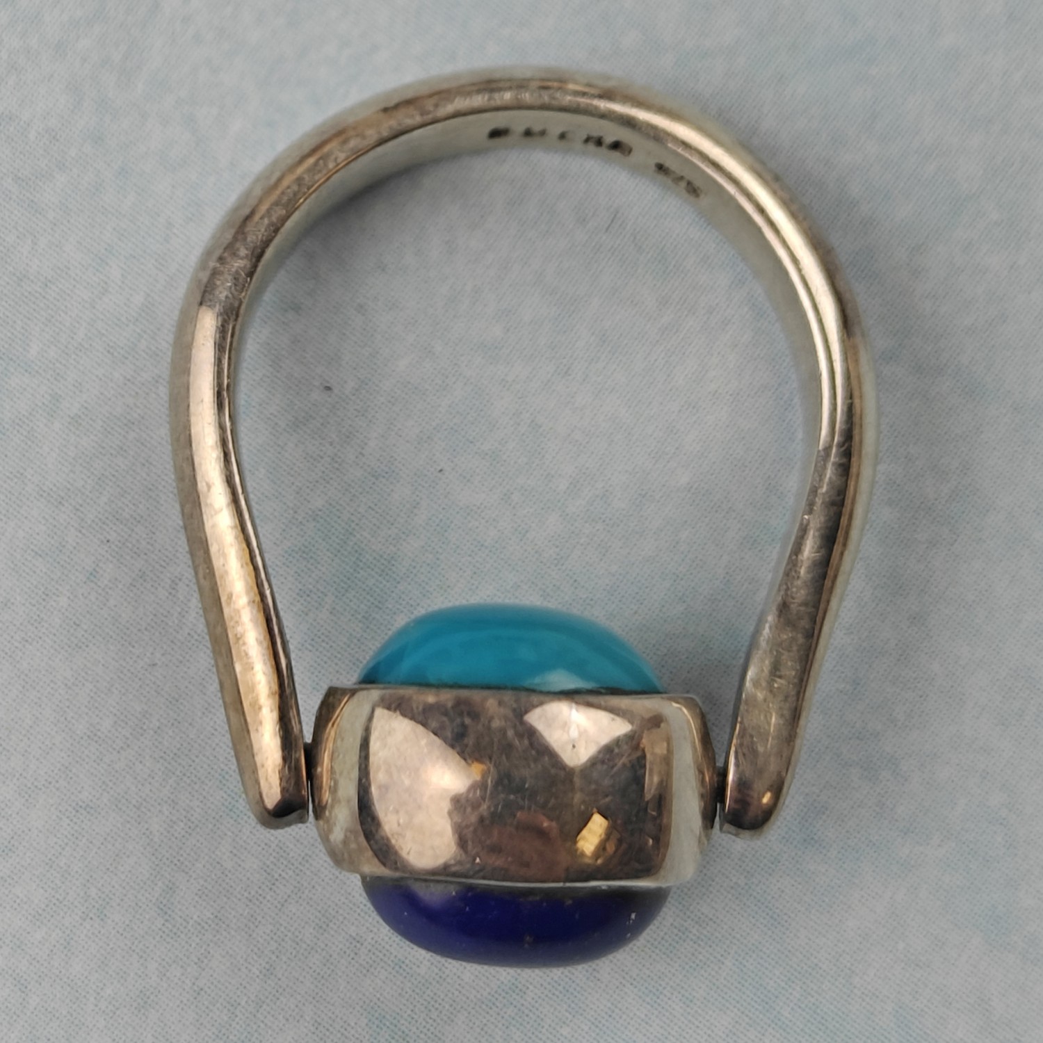 Lapis/Turq Flip Ring - 2 Rings in One (size 5) - Image 3