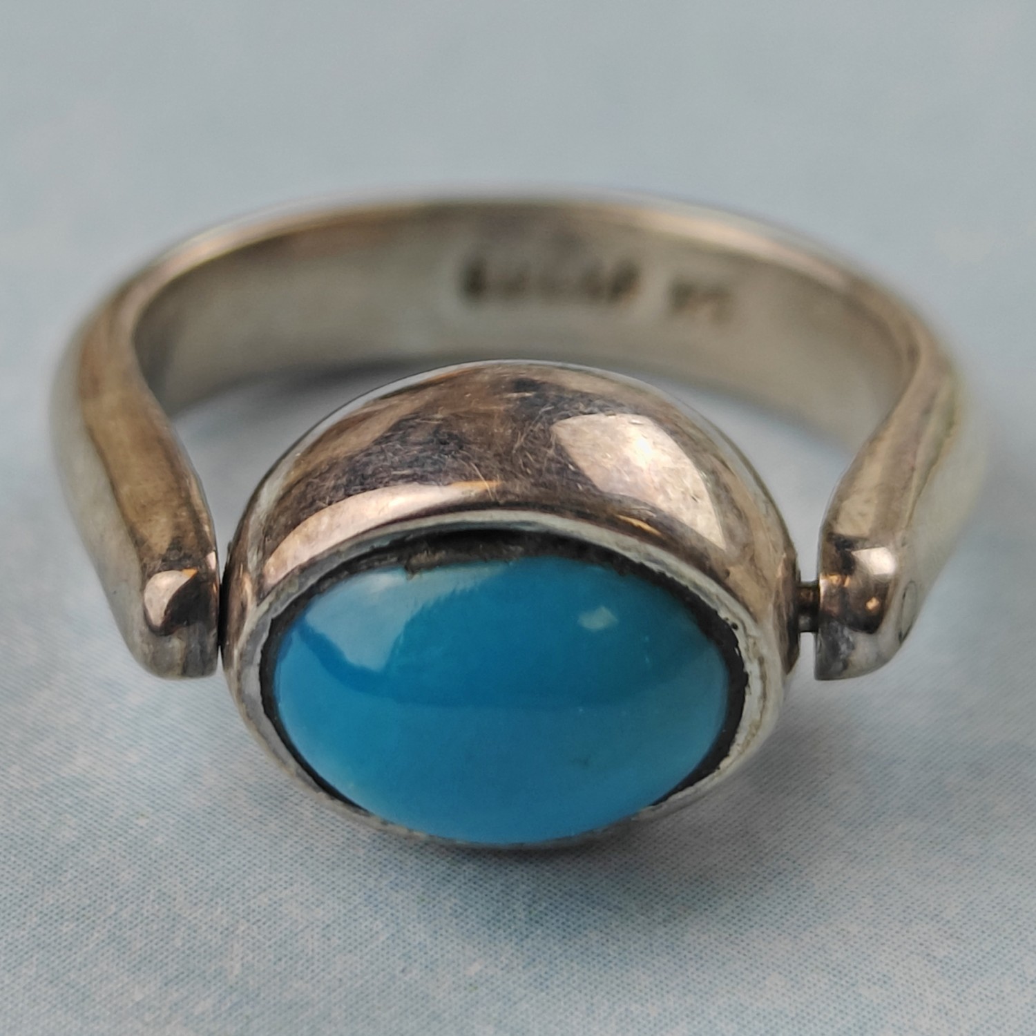 Lapis/Turq Flip Ring - 2 Rings in One (size 5)