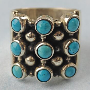 9 Turquoise Sterling Ring (size 7)