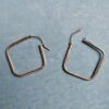 Square Sterling Hoops - Image 2