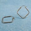 Square Sterling Hoops