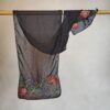 Black Georgette w/Silk Embroidery Scarf