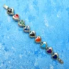 Sterling Hearts Bracelet with Semi Precious Stones - Image 2
