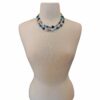 Double Strand Lapis, Quartz, Pearl Necklace 20.5" - Image 2