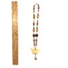 Fancy Jasper & Cloisonne Necklace w/Hand Carved Butterfly Pendant22" - Image 2