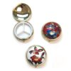 Set/3 Cloisonne Butterfly Pill Boxes - Black, Red, White - Image 2