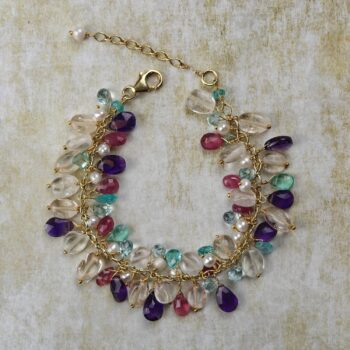 Vermeil Multi Semi Precious Stone Bracelet
