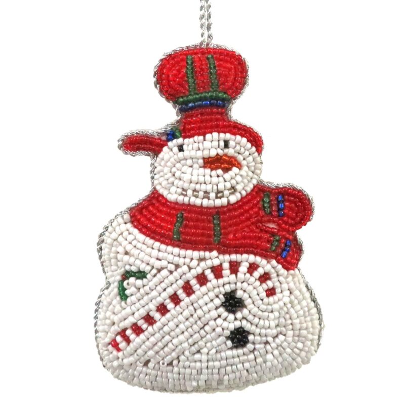 Snowman Ornament Beaded