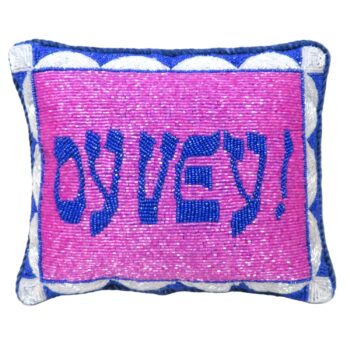 8"x10" Oy Vey Beaded Pillow
