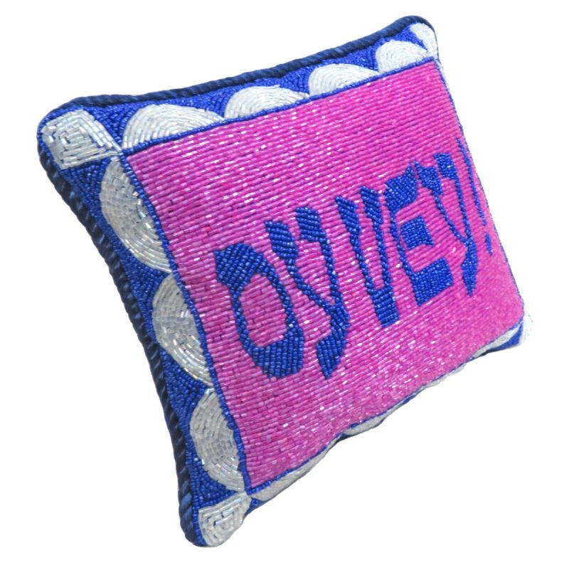 8"x10" Oy Vey Beaded Pillow - Image 2