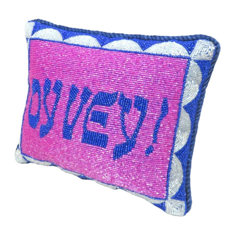 8"x10" Oy Vey Beaded Pillow - Image 3