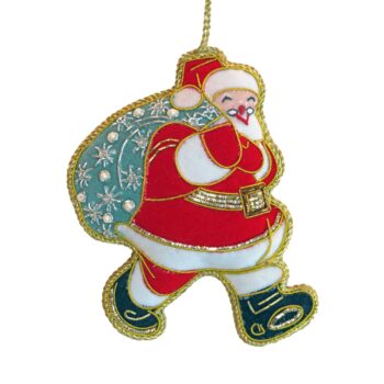 Santa Beaded Ornament