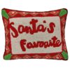 "Santa's Favorite" Hand Beaded Pillow