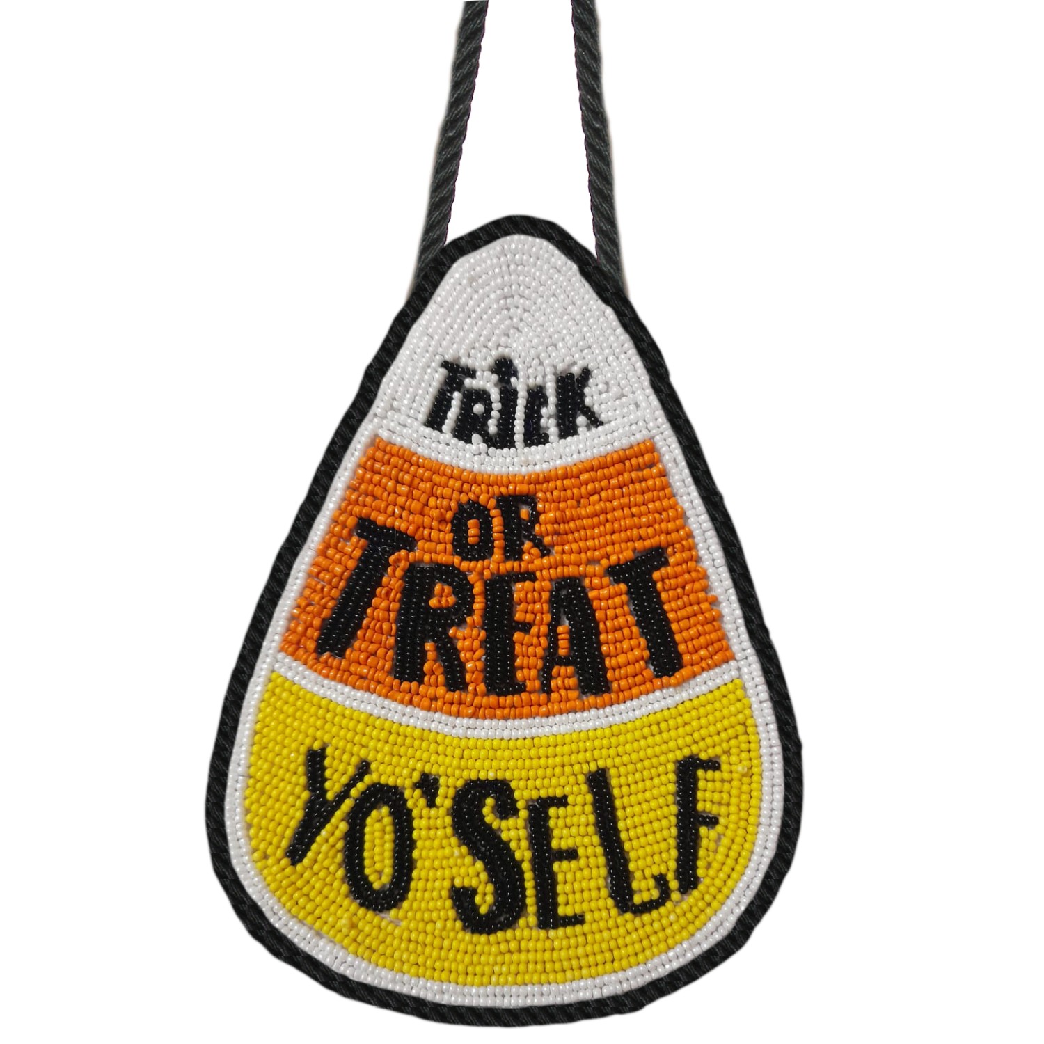 Trick or Treat Yo' Self Beaded Doorknocker (4x6)