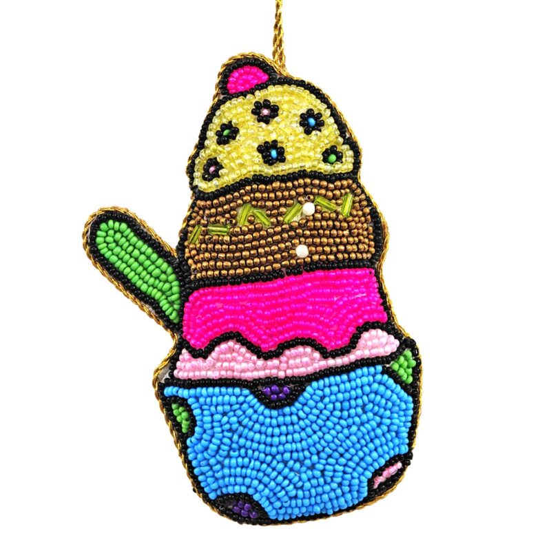 Ice Cream Beaded Orn