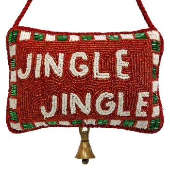 Hand Beaded 'Jingle Jingle' Doorknocker Ornament