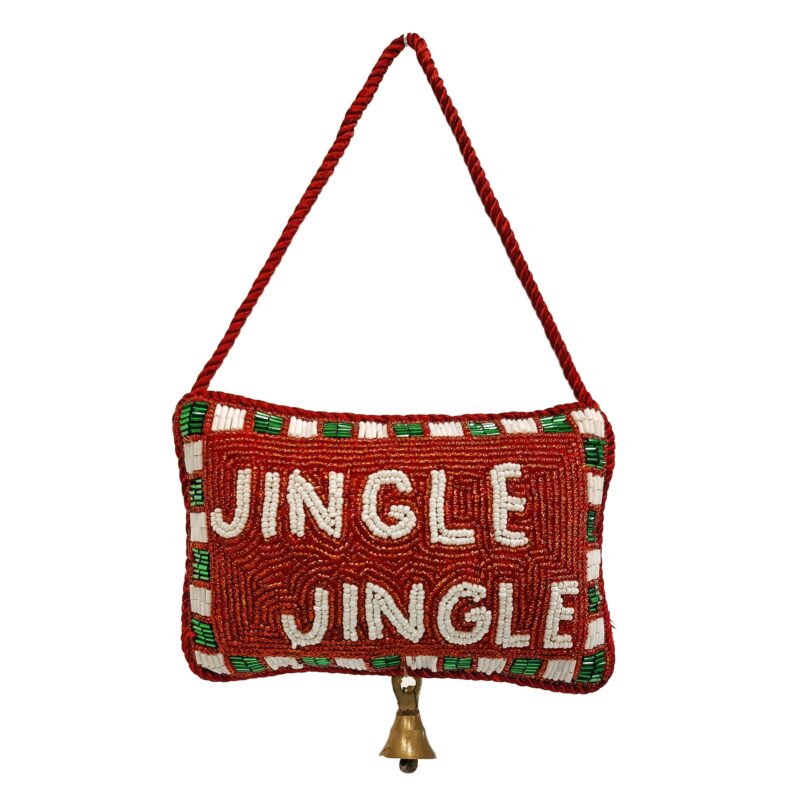 Hand Beaded 'Jingle Jingle' Doorknocker Ornament
