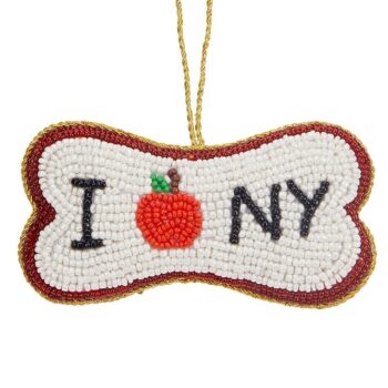 NYC Dog Born Beaded Orn