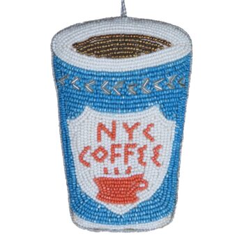 Coffee Cup Nyc Beaded Orn