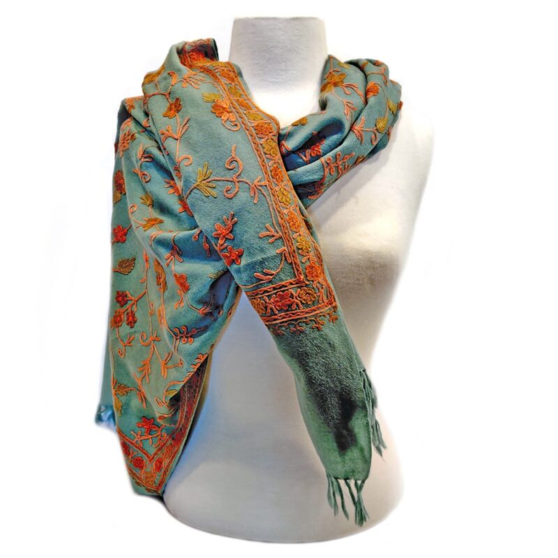 Sindhanur Wool Shawl w/Embroidery