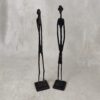 Set/2 Tall Tribal Metal Figures - Image 2