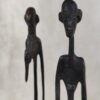Set/2 Tall Tribal Metal Figures - Image 3